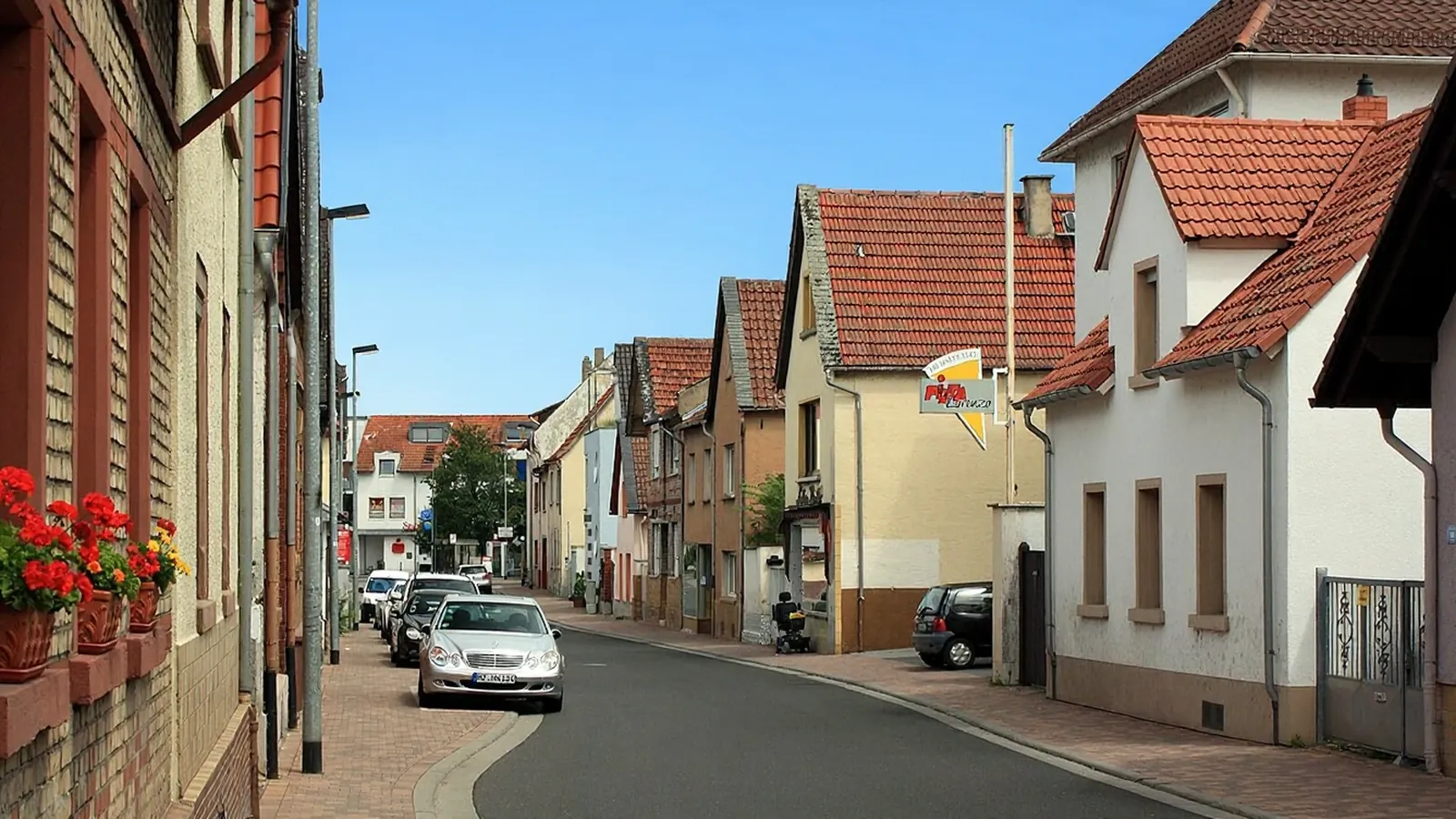 Wohnstraße im Ortskern von Budenheim